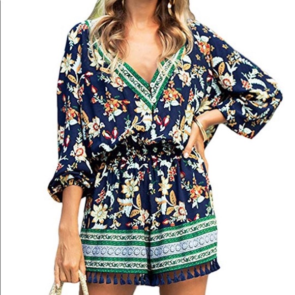 Colorful & Fun Boho Style Romper - Picture 5 of 6